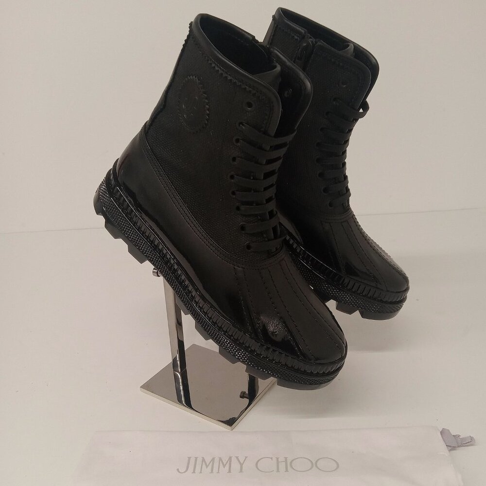 Jimmy Choo Men's Oskar Black Leather Boots - EU43.5/US10.5